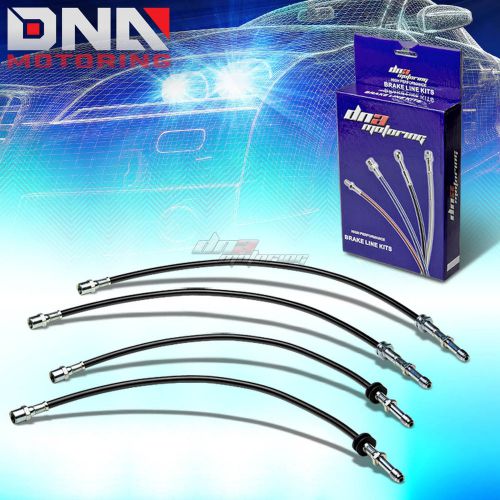 For bmw e46 3-series 318/325 black stainless steel braided hose brake line/cable