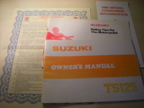 Nos oem owner&#039;s manual 1979 1980 1981 suzuki ts125