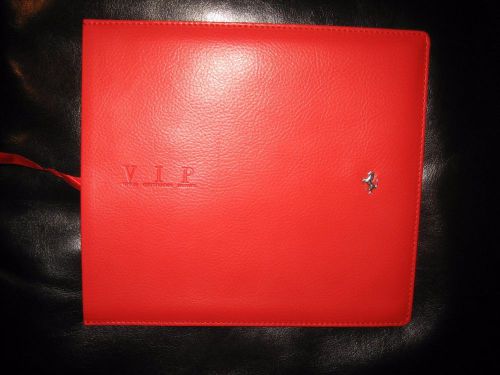 Ferrari - vip (vehicle identification passport) red leather pouch