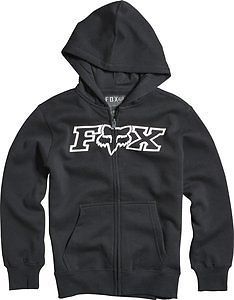 Fox racing legacy youth boys zip up hoody black