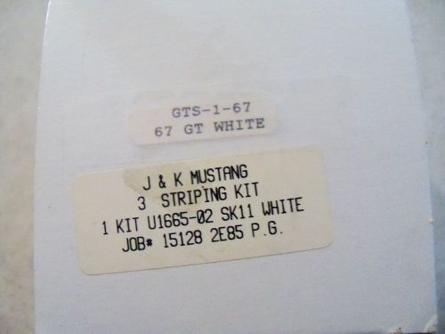 67 mustang gt stripe kit - white