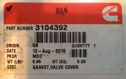 3104392 cummins isx 15 valve cover gasket