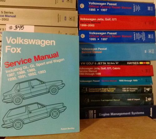 Volkswagen car service manual gl, gl sport &amp; wagon 1987-93 sf:345