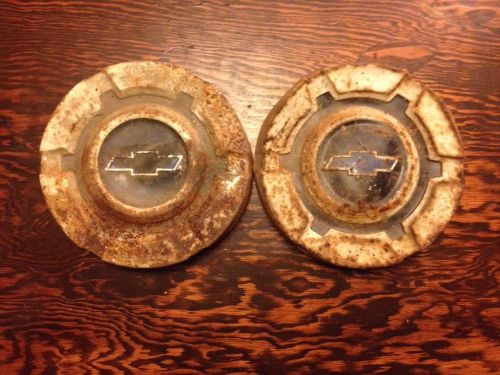 &#039;69&#039;70&#039;71 chevy c/10 white 1/2 ton dog dish hub cap oem