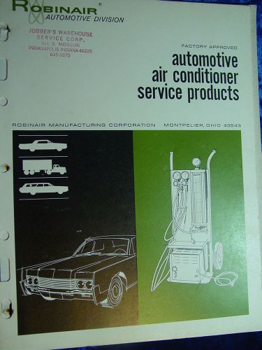 1967 robinair auto division auto air conditioner service products price list