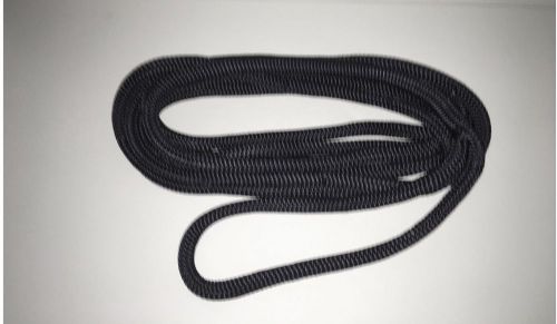 (2) 5/8&#034; x 30&#039; black dockline double braid nylon made in the usa