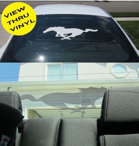 Ford mustang rear window pony decal view thru vinyl 94-98 99-04 05-09 2010-2014