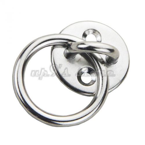 4) marine boat round eye plate 8mm eye hook with ring 316 stainless steel