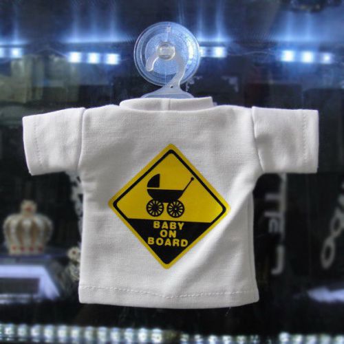 Car cute mini decorative t-shirt w/ suction cup windows stickes baby in car