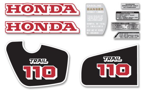 1984-86 honda ct110 trail - 9 pc. decal set