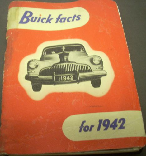 1942 buick facts data book sales manual brochure dealer special roadmaster 40-90