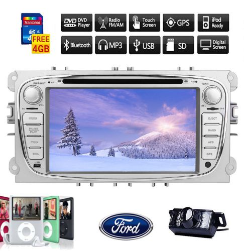 7&#034; double 2 din in dash gps car stereo dvd player for ford focus mondeo+camera