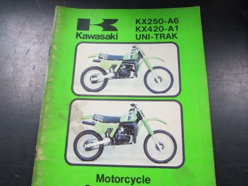 Kawasaki kx250-a6, kx420-a1 service/shop manual 1980 models p/n 99963-0030-01