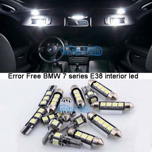 21pcs white led interior light kit for bmw 7 series e38 740i 740il 750il sedan m