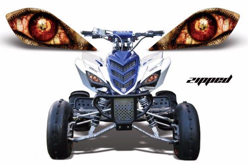 Amr racing head light graphic decal cover yamaha raptor 700/350/250 yfz zipped