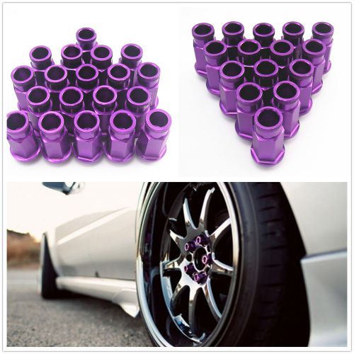 20 pcs purple aluminum wheel rim tuner lug nut kit set m12 x 1.25mm for infiniti