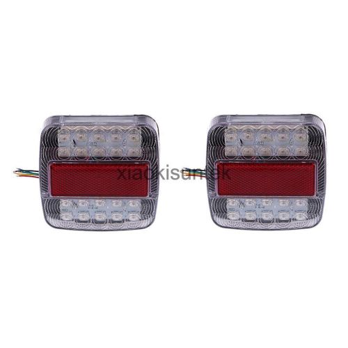 1 pair brake stop tailight led light board 12v 5 function trailer van truck