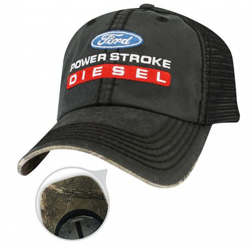 Ford super duty 4.5 6.0 6.4 6.7 7.3 powerstroke v8 diesel realtree black hat cap