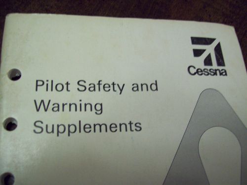Cessna pilot saefty and warning supplements