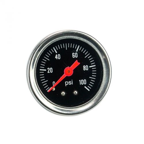 2pcs fuel pressure gauge 0-100 psi liquid filled oil pressure gauge black