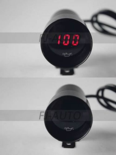 Micro oil pressure gauge/racing meter w/sensor black universal 37mm