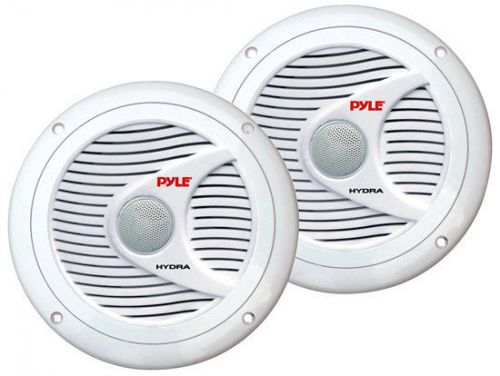 Pair new pyle plmr60w 150 watts 6.5&#039;&#039; 2 way white marine speakers kit