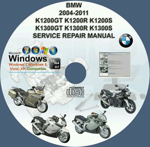 Bmw k1200gt k1200r k1200s k1300gt k1300r k1300s kservice repair manual on dvd