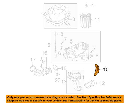 Honda oem 03-10 element air intake-air cleaner body stay 17263ppaa00