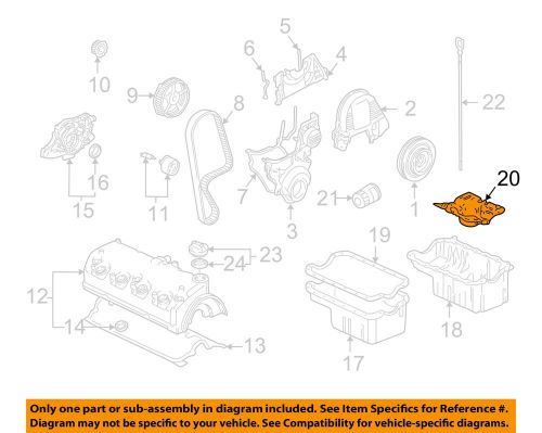 Honda oem 01-05 civic oil pump-baffle plate 11221ple000