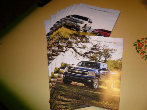 2011 chevrolet tahoe &amp; suburban &amp; silverado sales brochure - lot of 12 package