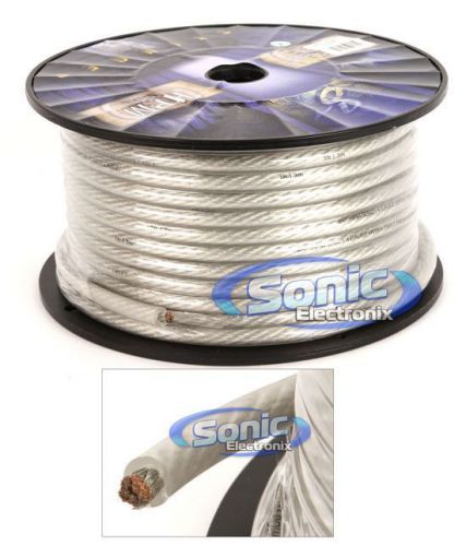 Stinger shw14c 100 ft. of 4 awg gauge matte clear hyper-flex power/ground cable