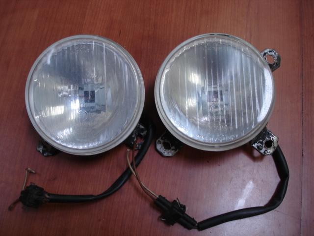 Vw rabbit gti mk1 glass fog lights high beam lights original hella (pair)