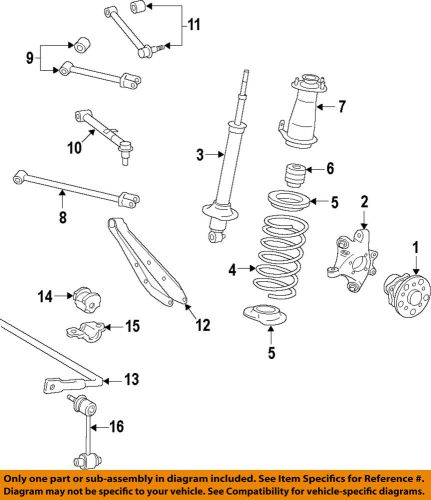 Lexus toyota oem 10-15 is250 rear suspension-tie rod 4870630070