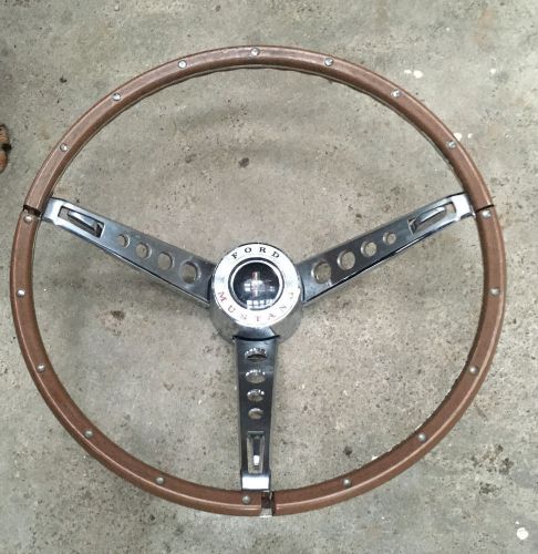 1965 1966 ford mustang gt gta deluxe woodgrain steering wheel