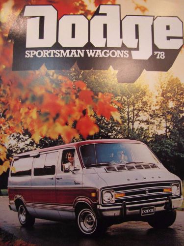 1978 dodge sportsman wagons original sales brochure dealer advertisement