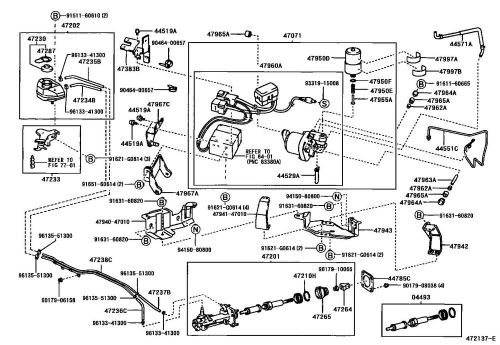 01 02 03 toyota prius oem cylinder sub-assy, brake master cylinder id 4702547030