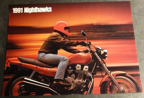 1991 honda motorcycle nighthawk sales brochure 4 pages  (417)