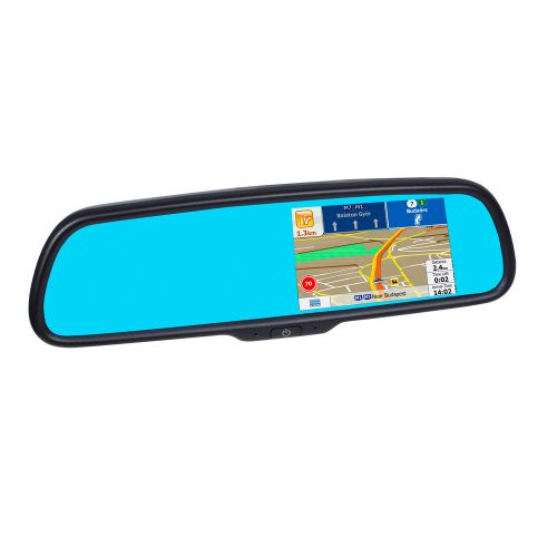 5 inch widescreen built in bluetooth, gps, fm transmission car rear view mirror