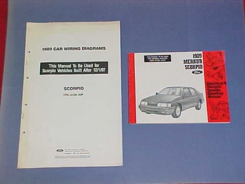 1989 merkur scorpio electrical vacuum evtm service manual + wiring diagrams 89