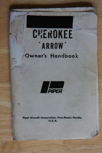 Piper pa-28r-180 piper cherokee pilot&#039;s operating handbook-owner&#039;s manual