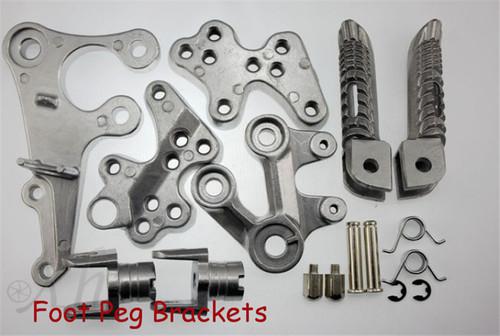 Silver front rider foot pegs bracket fit for suzuki gsxr1000 2005 2006 2007 2008