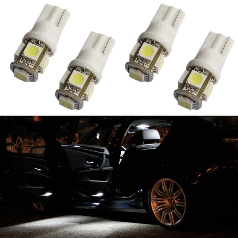 4x super white t10 5-smd w5w 168 194 921 map dome step license plate led lights