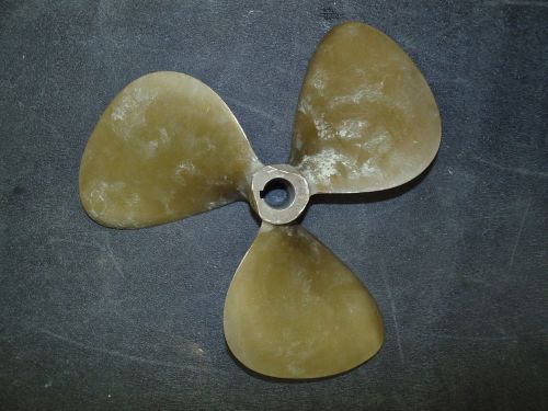 17x16 left hand bronze boat propeller three blade 1.25 inch bore