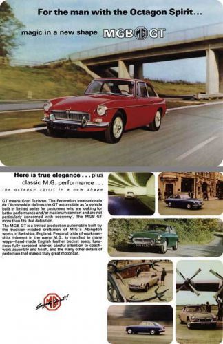 Mgb gt 1967 - for the man with the octagon spirit - magic in a new shape mgb gt