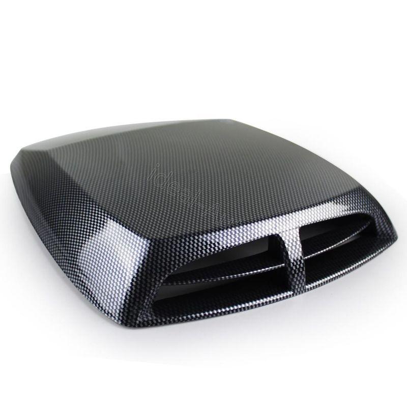 Car air flow intake vent bonnet cover turbo hood scoop decoration black plaid