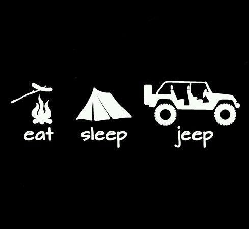 Eat sleep jeep wall car decal vinyl sticker quote