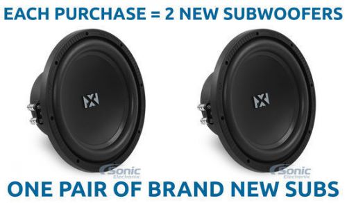 2) nvx nsw102v2 350w rms 10&#034; n-series v2 dual 2-ohm car subwoofer car audio subs