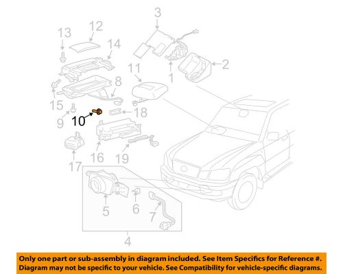 Toyota oem high mount lamps-rear lamps-cover retainer 9014950032