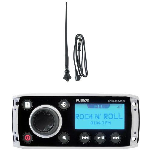 Fusion ms-ra50 marine boat yacht am fm aux receiver,mrant12 black marine antenna