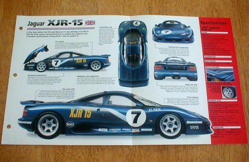 1991 jaguar xjr-15 le mans racer unique imp brochure